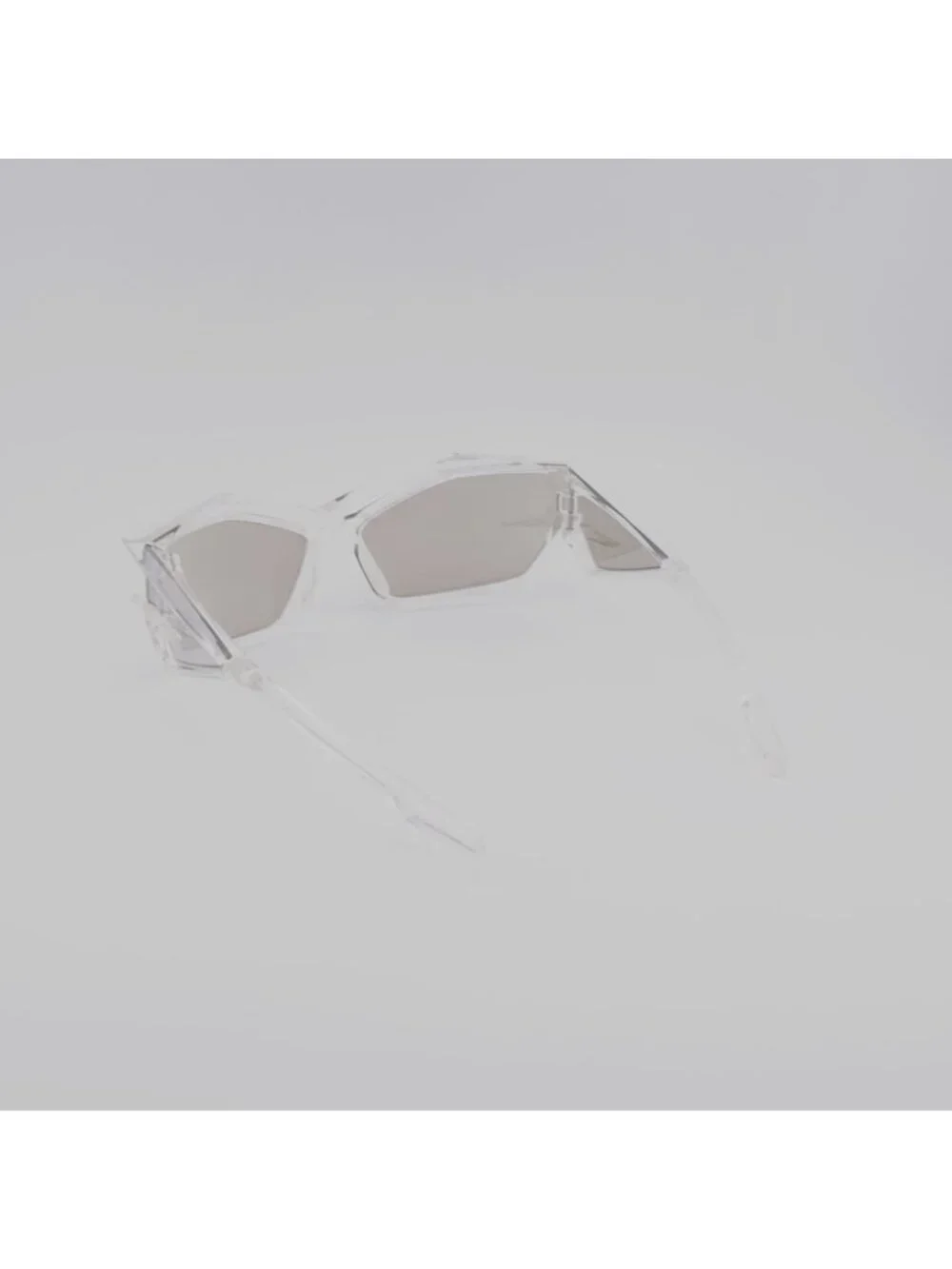 Givenchy GV40049U 26G Sunglasses Transparent Geometric Frame, Silver Lenses